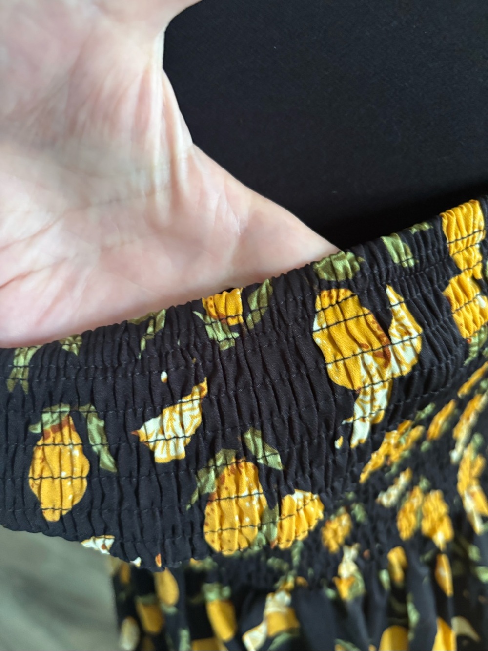 Cider Black and Yellow Lemon Dress Med NWT - Picture 7 of 10